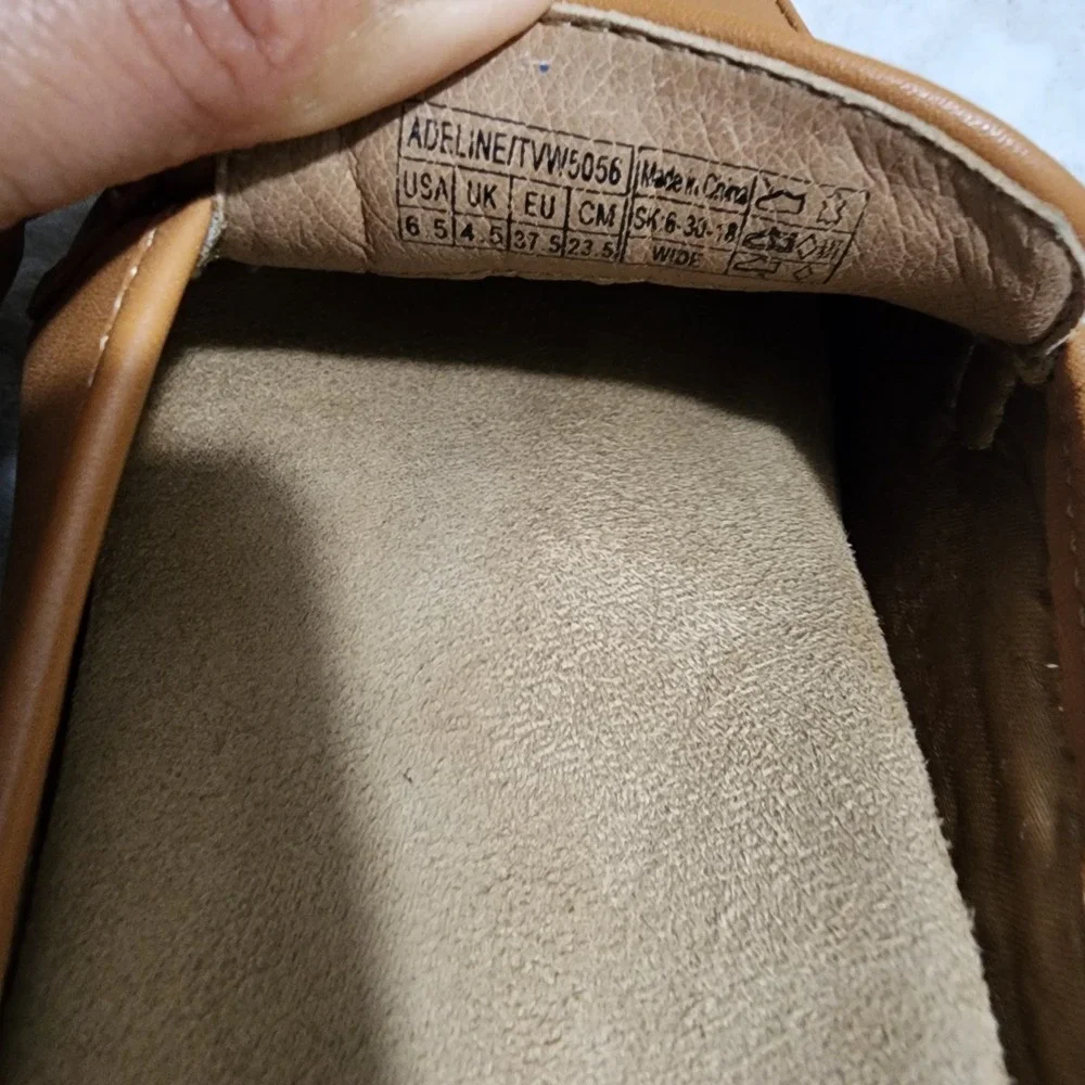 Vionic Adeline Horsebit Mules Loafers Shoes  Women's  Size 6.5 Wide Camel